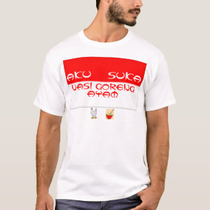 T-shirt j'aime le riz frit de poulet