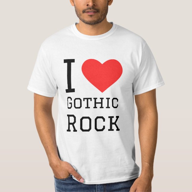 T-shirt J'aime le rock gothique (Devant)