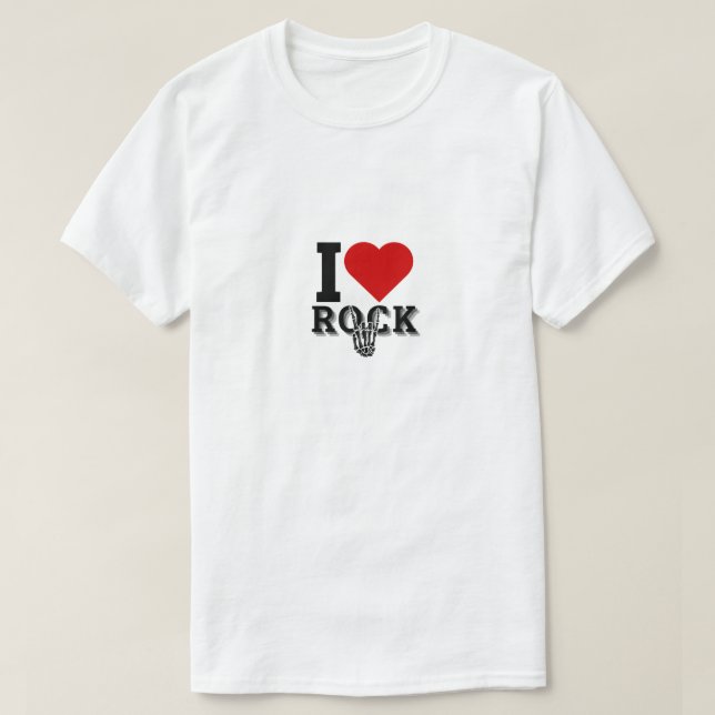 T-shirt J'aime le rock - rock et roll lover (Design devant)