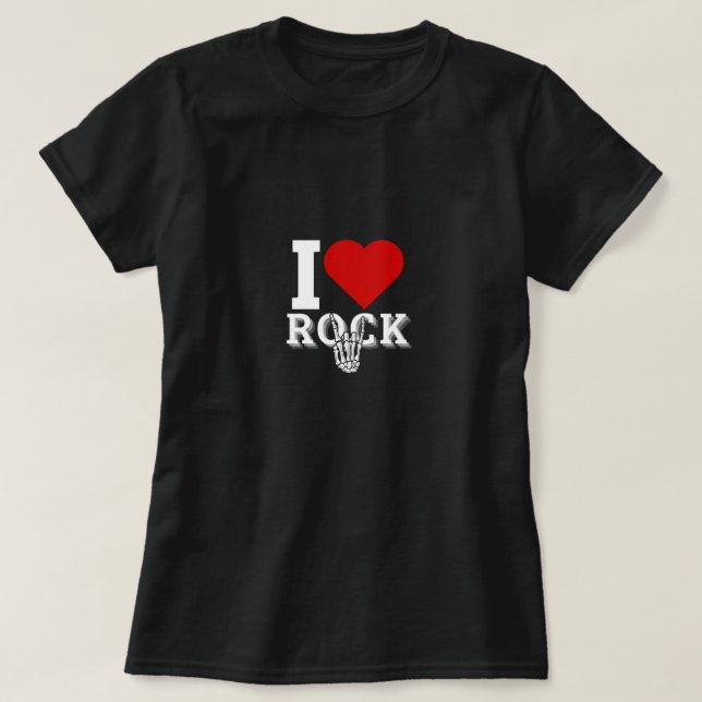T-shirt J'aime le rock - rock et roll lover (Design devant)