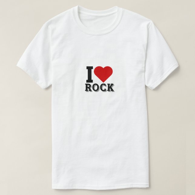 T-shirt J'aime le rock - rock et roll lover (Design devant)