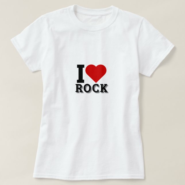 T-shirt J'aime le rock - rock et roll lover (Design devant)