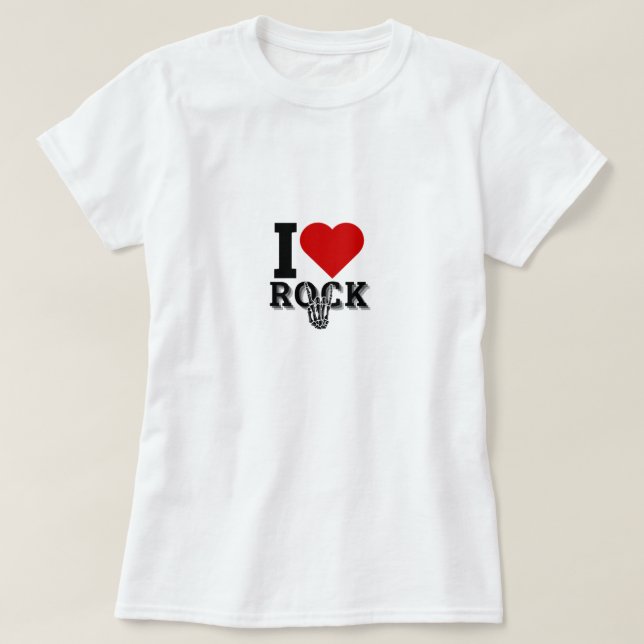 T-shirt J'aime le rock - rock et roll lover (Design devant)