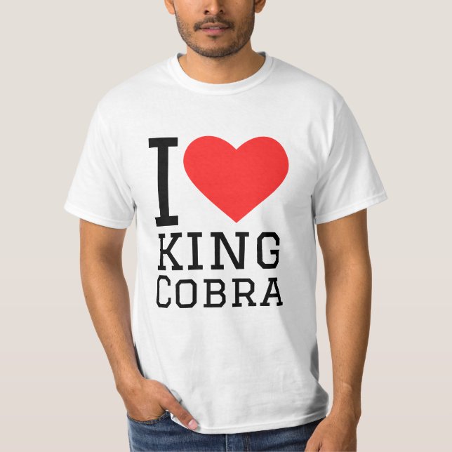 T-shirt J'aime le roi cobra (Devant)