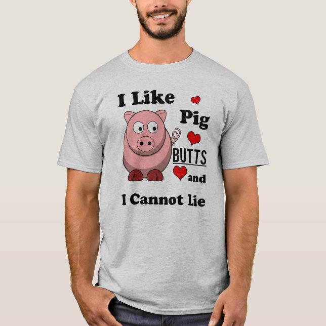 T-shirt J'aime le rôti drôle de bout de porc de bouts de (Devant)