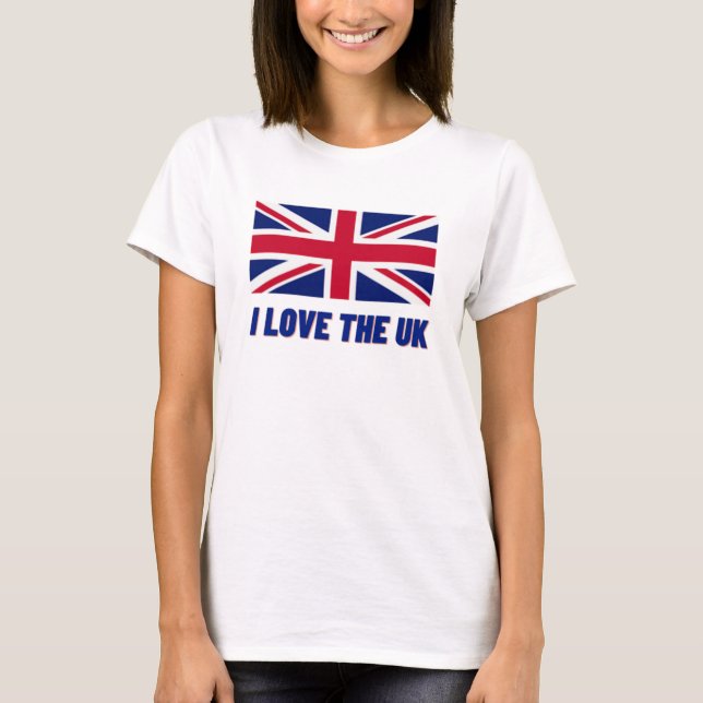 T-shirt J'aime le Royaume-Uni (Devant)