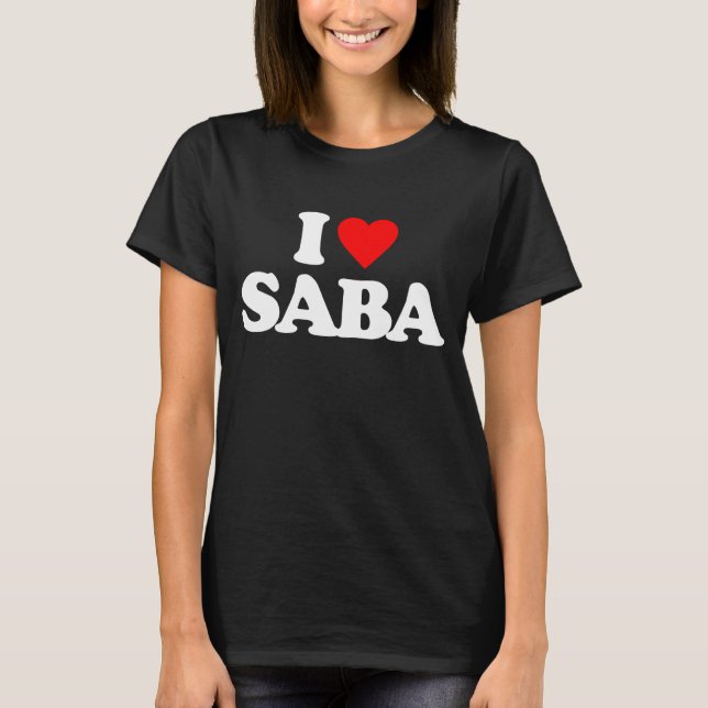 T-SHIRT J'AIME LE SABA (Devant)