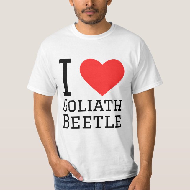 T-shirt J'aime le scarabée Goliath (Devant)