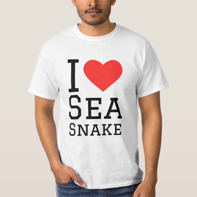 T-shirt J'aime le serpent de mer (Devant)