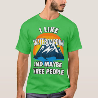 T-shirt J'Aime Le Ski Et Peut-Être Trois Personnes