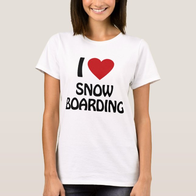 T-shirt J'aime le snowboard (Devant)