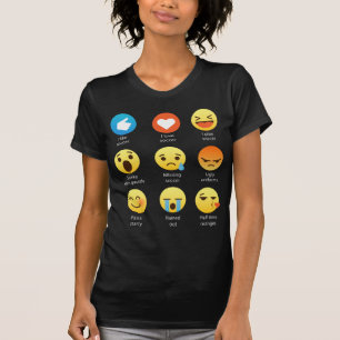 T-shirt J'aime le Social d'émoticône du football (emoji)