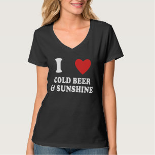 T-shirt J'Aime Le Soleil Et La Bière Froide Bière Froide