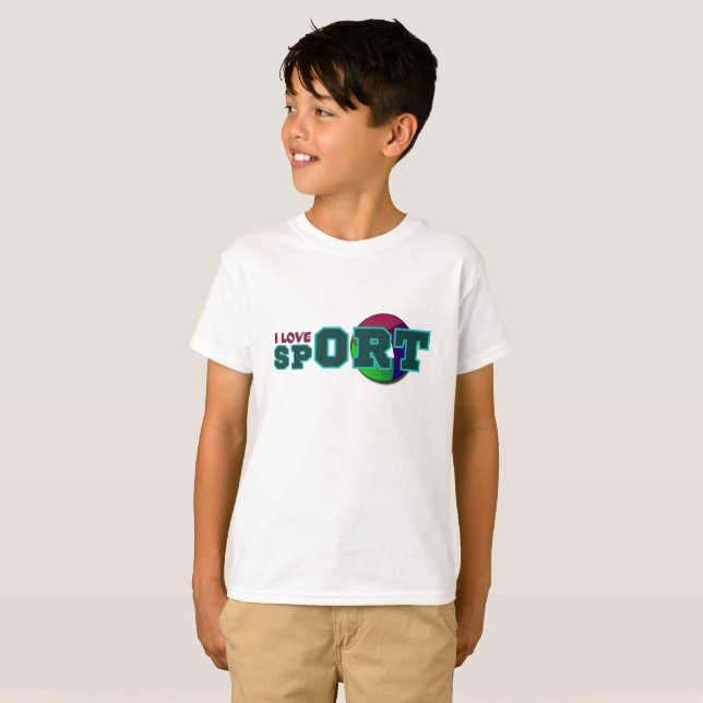 T-shirt J'aime le sport (Devant entier)