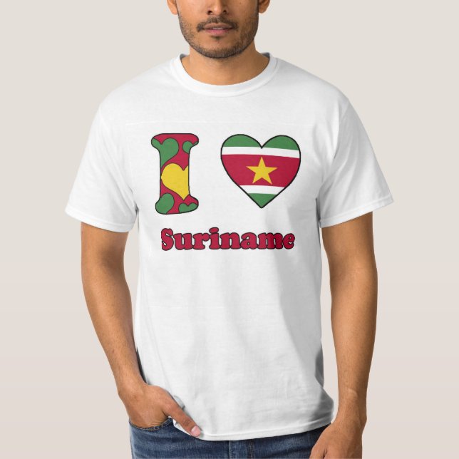 T-shirt J'aime le Surinam (Devant)