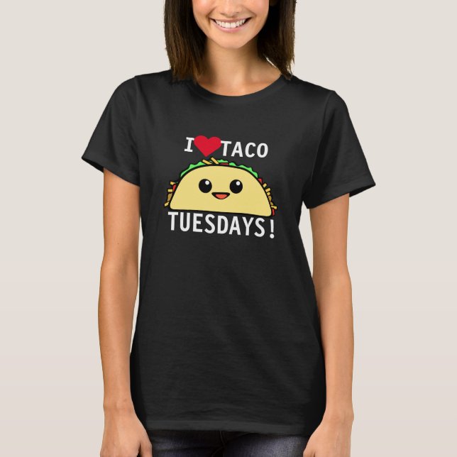T-shirt J'aime le taco mardi (Devant)