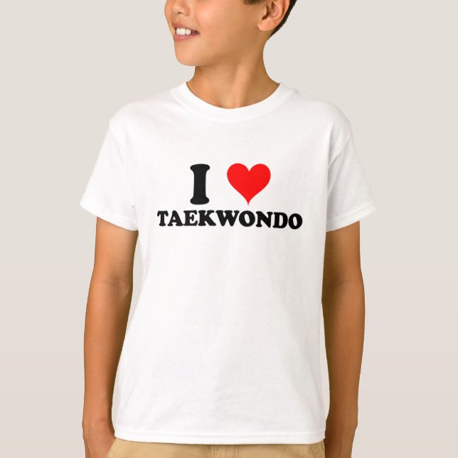 T-shirt J'aime le Taekwondo (Devant)