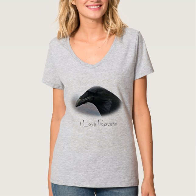T-shirt J'aime le tee - shirt de dames Hanes de Ravens (Devant)