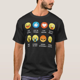 T-shirt J'aime le tee - shirt d'émoticône d'Emoji de