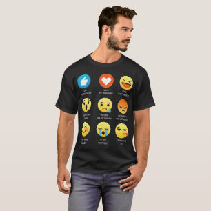 T-shirt J'aime le tee - shirt d'émoticône d'Emoji de