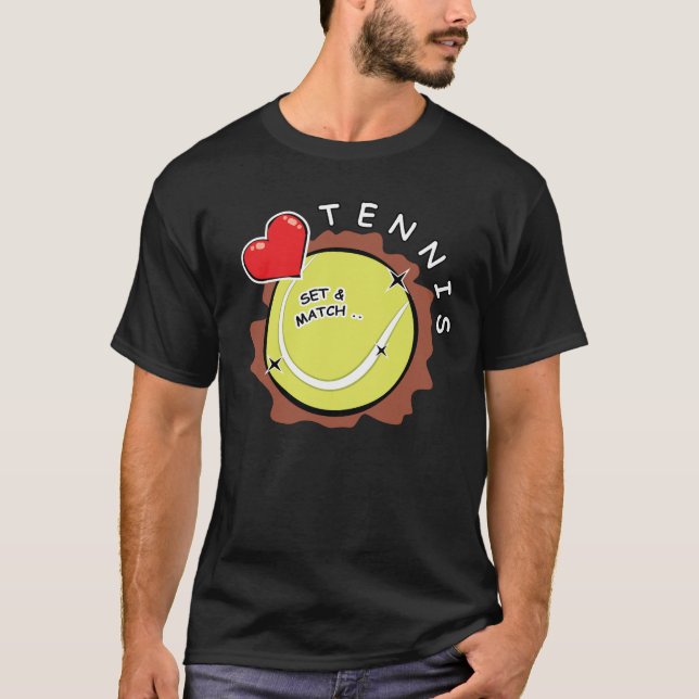 T-shirt J'aime le tennis (Devant)