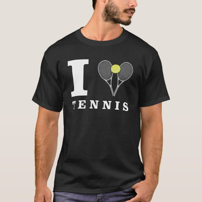 T-shirt J'aime le tennis (Devant)