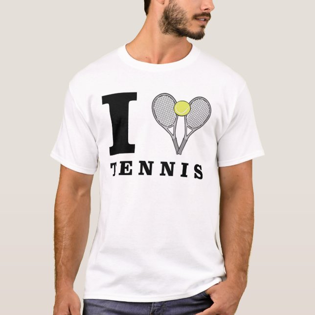 T-shirt J'aime le tennis (Devant)