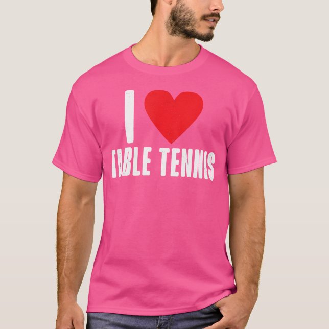 T-shirt J'aime le tennis de table (Devant)