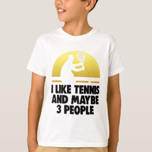 T-shirt J'Aime Le Tennis Peut-Être 3 Personnes Serre Tenni