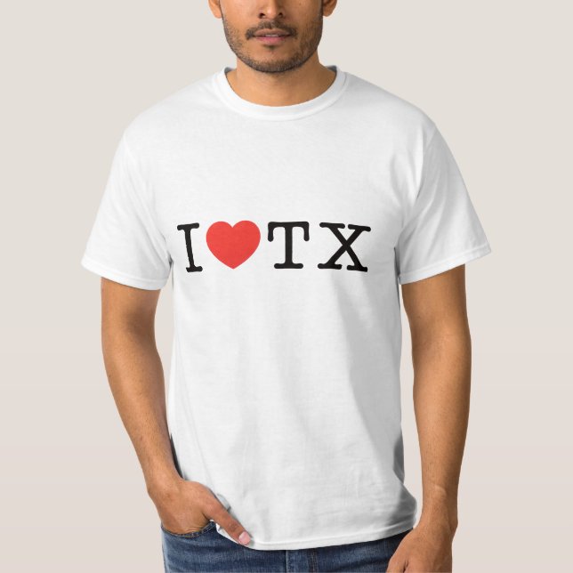 T-shirt J'AIME le Texas (Devant)