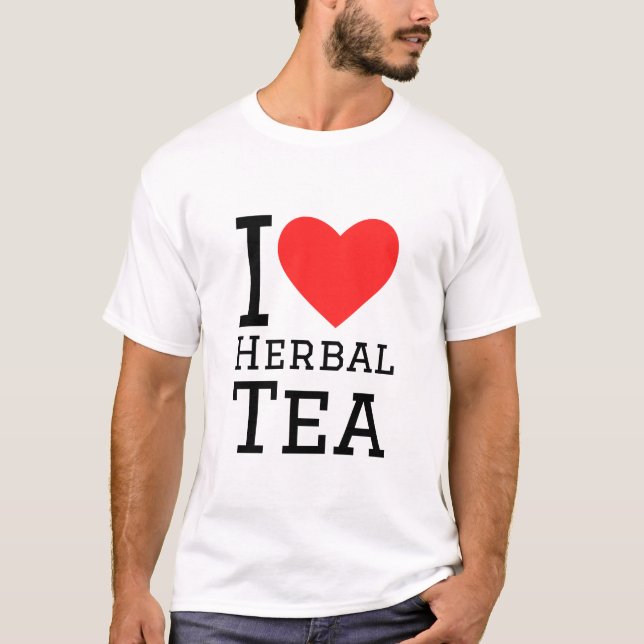 T-shirt J'aime le thé aux herbes (Devant)