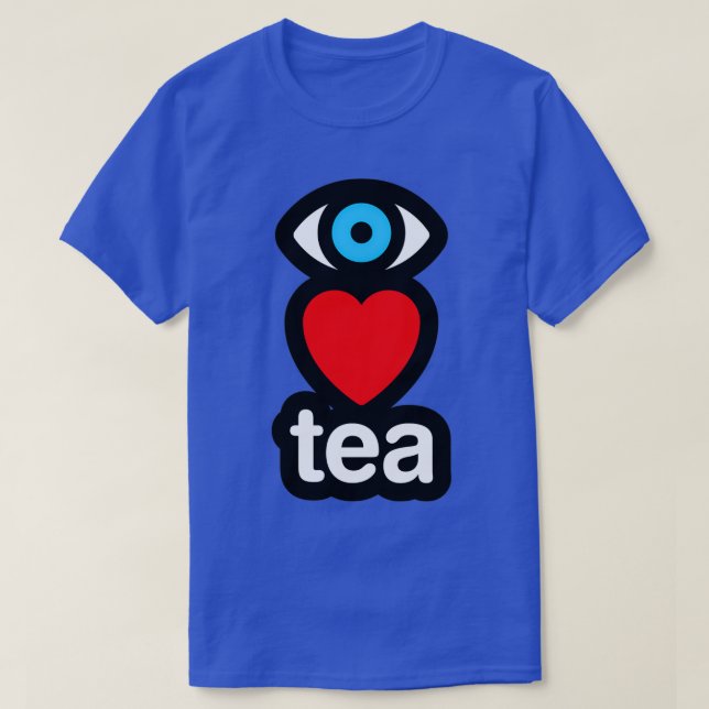 T-shirt j'aime le thé vertical (Design devant)