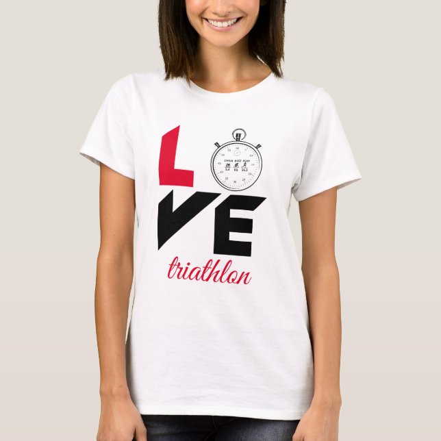 T-shirt J'aime le triathlon (Devant)