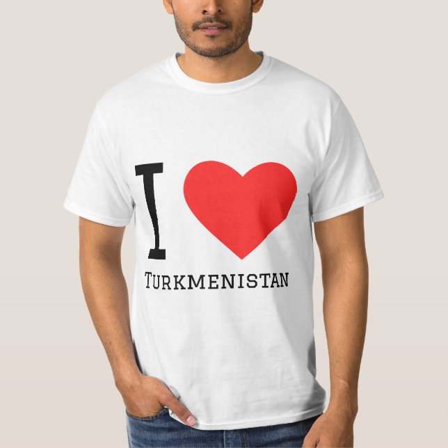 T-shirt J'aime le Turkménistan (Devant)
