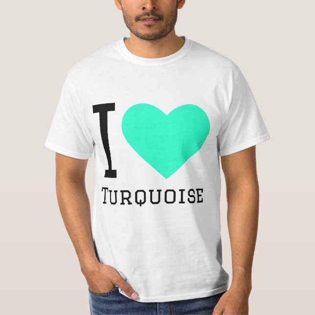 T-shirt J'aime le turquoise (Devant)