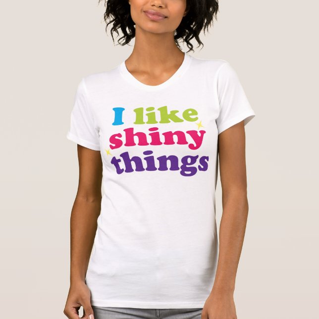 T-shirt J'aime le V-Cou brillant de choses (Devant)