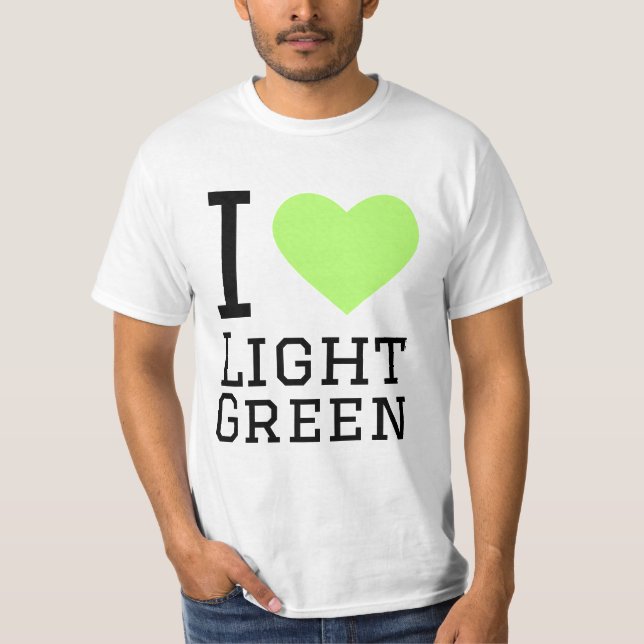 T-shirt J'aime le vert clair (Devant)