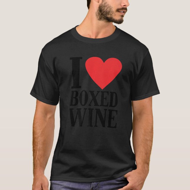 T-shirt J'Aime Le Vin En Boite Vin Bon Marché (Devant)