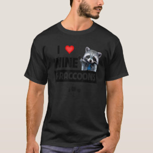 T-shirt J'aime le vin et les ratons laveurs Coon Street Am