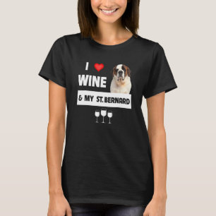 T-shirt J'aime le vin et ma mère St Bernard père propriéta