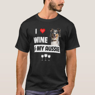 T-shirt J'Aime Le Vin Et Mon Aussie Maman Papa Australien 