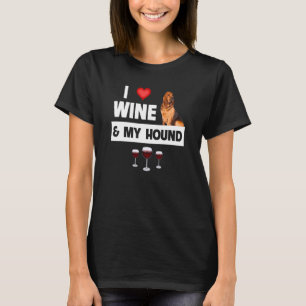 T-shirt J'aime le vin et mon sang chasser le chien Maman P
