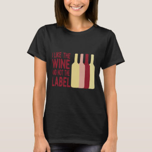 T-shirt J'Aime Le Vin Et Non Le Classique Étiquette