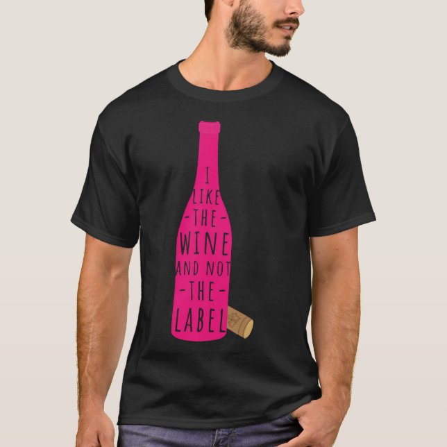 T-shirt J'Aime Le Vin Et Non Le Étiquette (Devant)