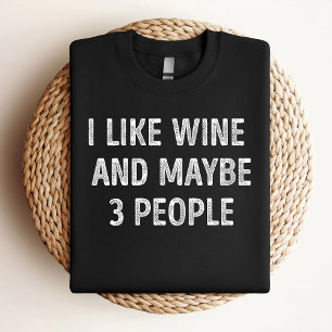 T-shirt J'Aime Le Vin Et Peut-Être 3 Personnes Amoureux Du