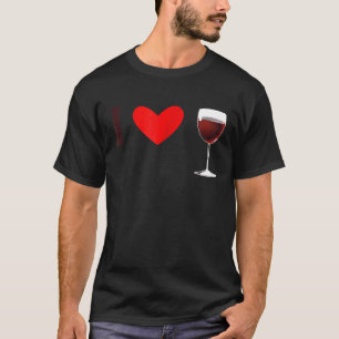 T-shirt J'aime le vin rouge Tee - shirt de boisson