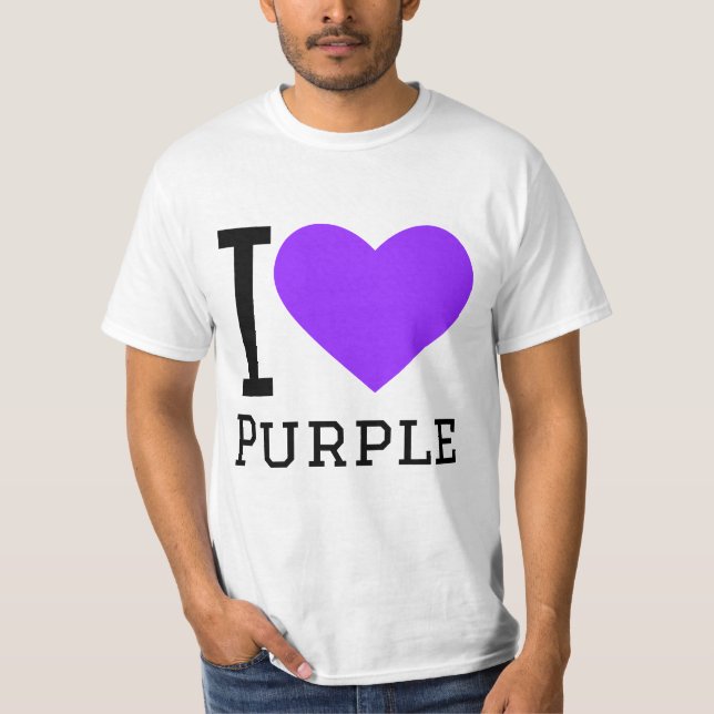 T-shirt J'aime le violet (Devant)