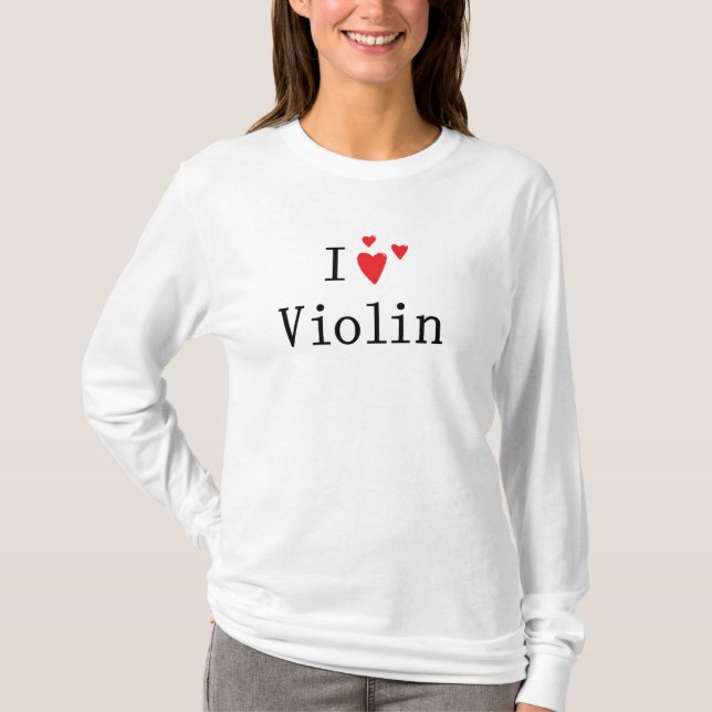 T-shirt J'aime le violon (Devant)