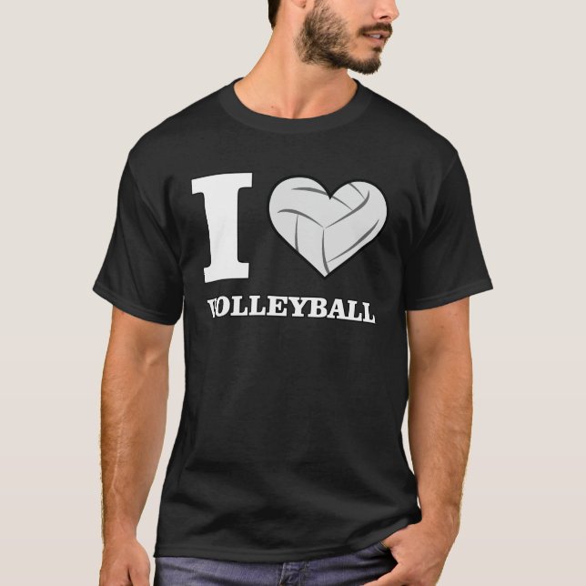 T-shirt J'aime le volley-ball  (Devant)