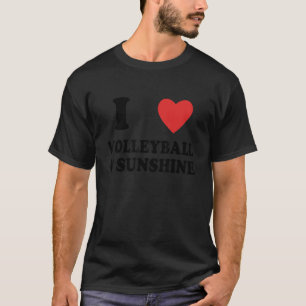 T-shirt J'Aime Le Volley-Ball Et Le Sunshine Beach Volley